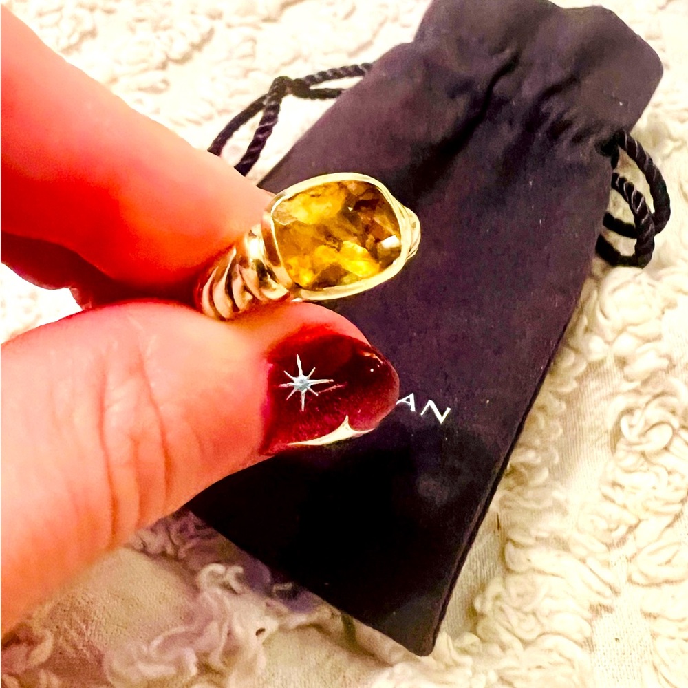 🔴Authentic DAVID YURMAN Citrin Sterling Silver Ring🔴